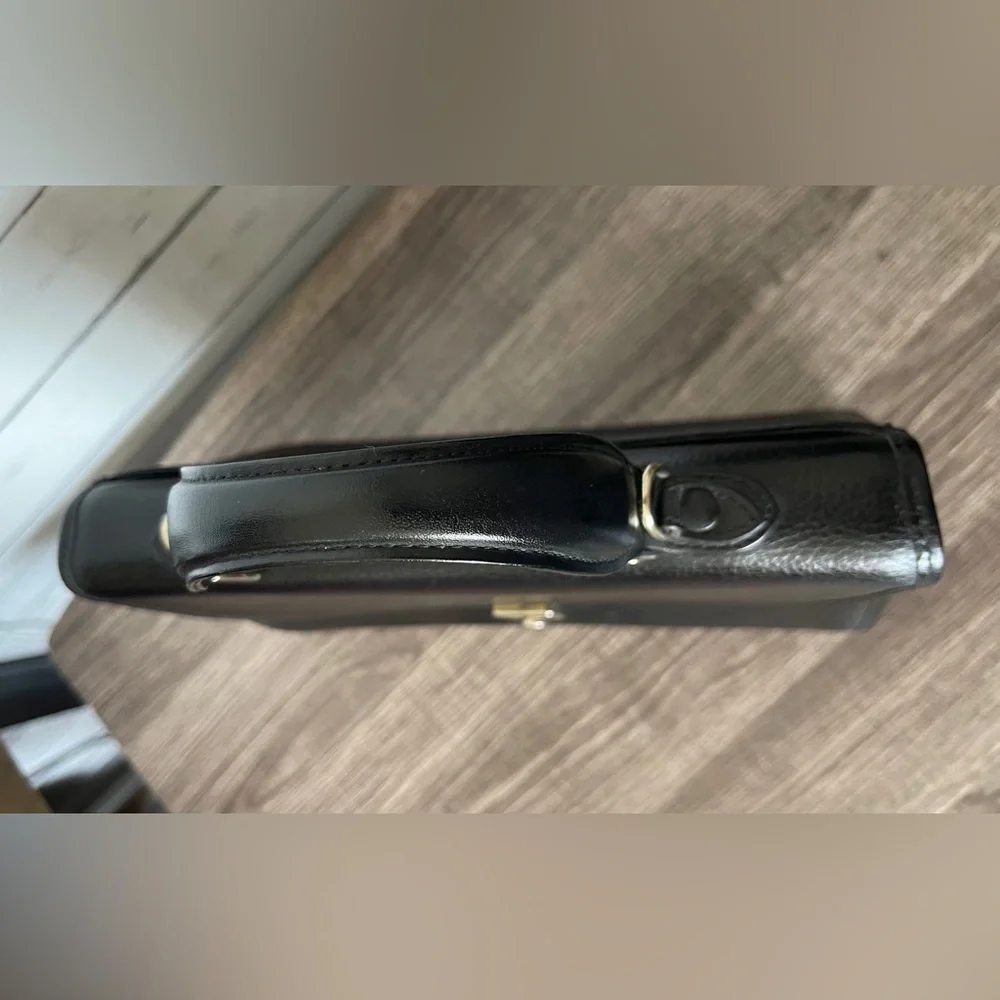 Burberry Vintage Classic Black Leather Top-Handle Satchel Bag - Picture 9 of 15